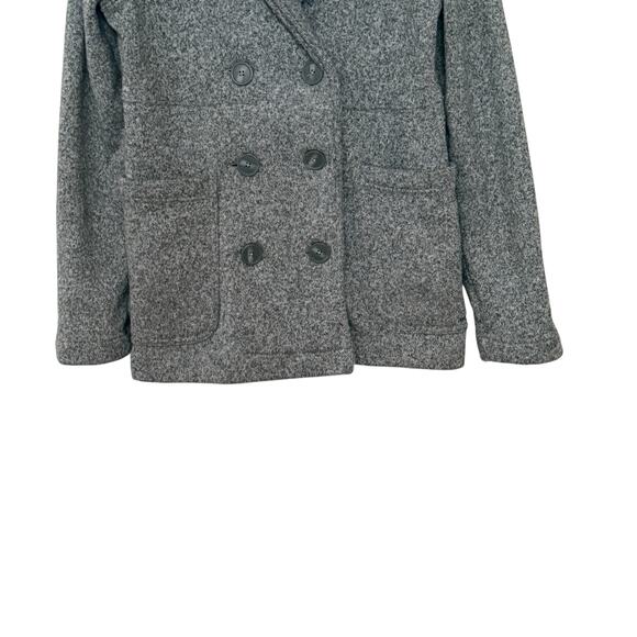 Patagonia Womens Better Sweater Gray Double Breasted Peacoat Jacket Size Medium - Picture 4 of 10